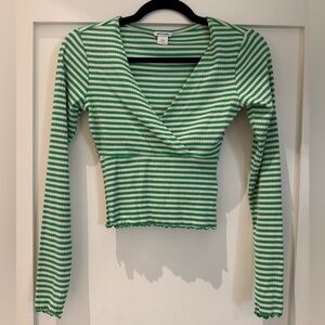 Brand new striped rib knit top!